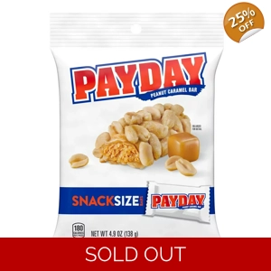 Hershey PayDay Snack Size Mini Bars - 139g Bag - Hershey's Pay Day Bar